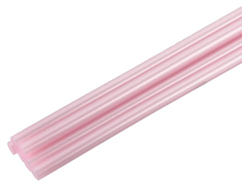 sourcing map 6pcs Full Size Hot Glue Sticks for Glue Gun 7mm x 200mm Small Glue Sticks, Metallic Pink