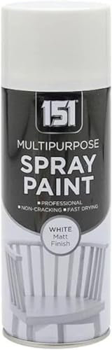 MIXEL Multi-Purpose White Matt Spray Paint, Quick Drying, DIY Projects, Ideal for Wood, Metal, Plastic, Ceramic, Long-Lasting Durability, Indoor and Outdoor Use, 400ml, (1 Pcs)
