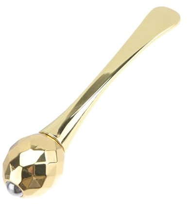 Kompakter Augenmassagestift aus Zinklegierung, 1 Stück, Gold | Zarter Gesichtscreme Stift, Augencreme Löffel, Glatte Oberfläche, Formstabil und Chic