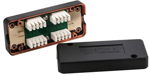 Luobannm CAT7 RJ45 600MHz Ethernet LAN Cable Junction Box, Network LSA Connection Adapter