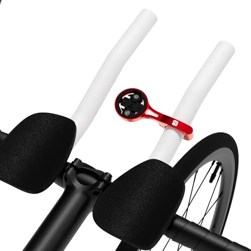 Bike AeroBar - Supporto GPS per computer Garmin Edge Explore, supporto GPS per bicicletta in alluminio per manubrio TT da 22,2 mm, torcia elettrica e action camera, compatibile con Bryton, Wahoo e