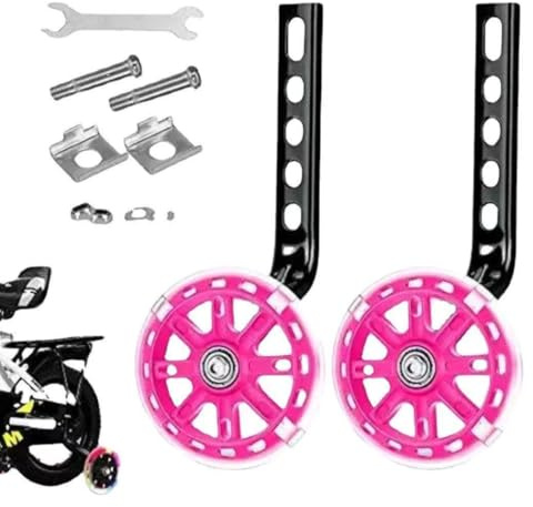 Stabilisator für Kinder, Hilfsrad, Antriebsräder, Verstellbar, Kinderfahrrad, für Fahrräder mit 12 14 16 18 20 Zoll, aus Gummi und Metall