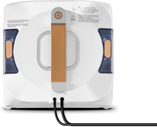 Fensterputzroboter mit Sprache Wechseln, Dual Side Spray Fensterreinigungsroboter mit 110ml ml Dual Tank, Trocken- und Nasswischmodus, für Innen/Außen Hochhausfenster