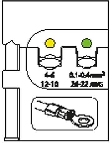 GEDORE Modul-Einsatz für isolierte Kabelschuhe 0,1-0,4/4-6, 1 Stück, 8140-01
