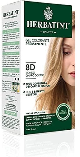 Herbatint Permanent Herbal Hair Colour Gel, 8D Light Golden Blonde, 150 ml