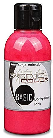 Pintura Corporal I 75 ml I para Aerógrafo y Pincel I Carnaval, Disfraces, Pintacaras I Senjo Color Basic I Rosa