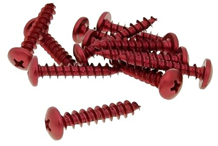 Schraubensatz 12 Stück Verkleidung rot - 6x30
