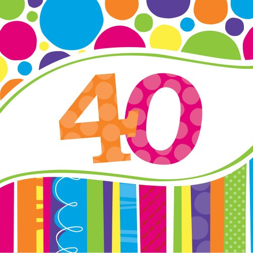 Creative Converting Servietten zum 40. Geburtstag, 18 Stück