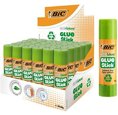 Bic Ecolutions - Colla stick, confezione da 30 pezzi