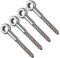 4x Stück Edelstahl V4A Augbolzen mit Holzgewinde 6 * 50