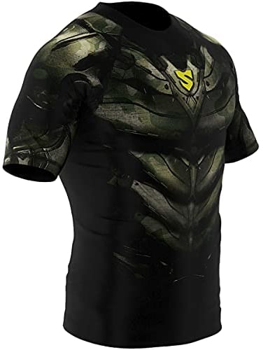 SMMASH Rash Guard Kids BJJ, Shirt Shortsleeve for Martial Arts, Rash Vest Boy, Vest Tops for Men, Breathable and Light, Sport Tops for MMA, Krav MAGA, Kickboxing, Made in Europe