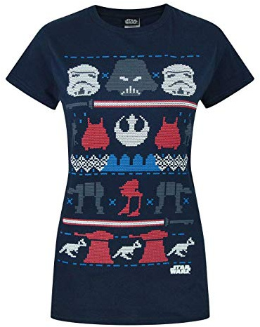 Star Wars Dark Side Fair Isle Christmas Women's T-Shirt