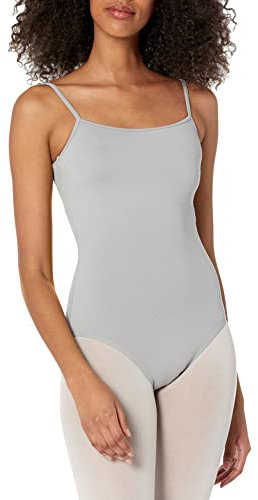 Bloch Nejor Microlux Justaucorps de danse à bretelles pour femme, gris, petite taille