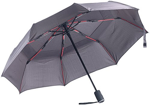 Carlo Milano Regenschirm sturmfest: Taschenschirm, Teflon®-Beschichtung 210 T, sicher bis 140 km/h, Ø 95cm (Taschenschirm sturmfest, Regenschirm windfest, wasserdichte Taschen)