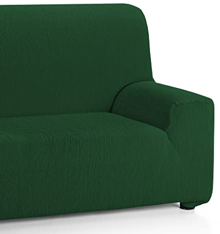 Martina Home Emilia Elastischer Sofabezug für 3-Sitzer, Flaschengrün, von 170 bis 220 cm Breite