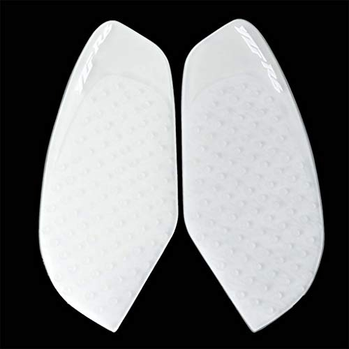 PSLER Motorrad Sticker Tank Pad Schutz Seite Gas Knie Grip Protektor für YZF R6 2008-2015 (Weiß)