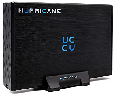 HURRICANE GD35612 Externe Festplatte 1TB 3,5 USB 3.0 Aluminium HDD mit Netzteil für PC, TV, Ps4, Ps5, Xbox Laptop, kompatibel mit Windows Mac Linux
