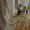 adaada Kurze Vorhänge Schwarz Und Gold Gardinen Für Wohnzimmer Jacquard Luxus Tüll Vorhänge,2er Set (175x140cm,Gold)