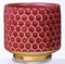 Bloomingville Blumentopf Home Retro Übertopf Vintage Pflanztopf für Zimmerplanzen, Sukkulenten S (10 cm ø) Öffnung: 9 cm ø, rot, Keramik