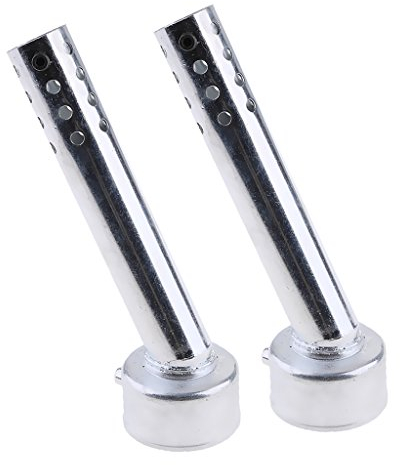 SDENSHI 2 Stück Universal Metall Auspuffblende 48 Mm Abgewinkelt DB Killer Noise Reducer