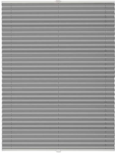 ondeco Plissee nach Maß für alle Fenster innen Montage in Glasleiste mit Spannschuh Sonnenschutz Rollo Sichtschutz Blickdicht Hellgrau B: 91-100 cm, H: 101-150 cm