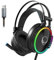 ETWAR 7.1 Surround Sound USB Gaming Headset con microfono a cancellazione del rumore per Playstation, RGB Light Steelseries Frame cuffie compatibili con PC PS4 Laptop Mac iPad,EG10 nero