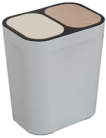 YARNOW Poubelle de Classification Poubelle Poubelle Poubelle Classée avec Couvercles à Deux Compartiments pour Cuisine Salon Bureau