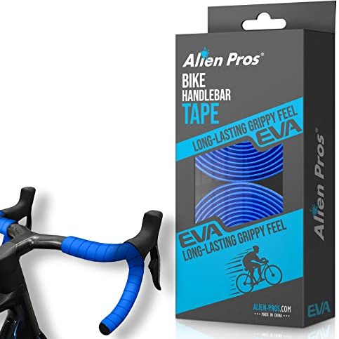 Alien Pros Fahrrad Lenkerband Eva (2er-Set) Blau - Verbessern Sie den Griff Ihres Lenkers mit diesem Fahrrad Lenkerband - Umwickeln Sie Ihren Lenker für eine komfortable Fahrt