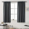 DUALIFE Blackout Gray Curtains Thermal Insulated Panels Decor Slot Top Rod Pocket Blackout Drapes for Living Room Small Window Dressing Energy Saving Room Darkening, 42 x 54, Grey, 2 Pieces