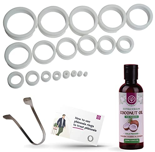 Vajraang Phimosis Stretching Rings (20 Ringe), mit Applikatorwerkzeug und How to use-Broschüre