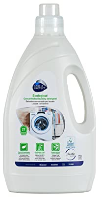 CARE + PROTECT Detersivo Ecologico per Lavatrice e a Mano, Concentrato, Prodotto Ecolabel e Biodegradabile, Ipoallergenico, senza Coloranti e Fosfati, 1,5 l per 27 Lavaggi