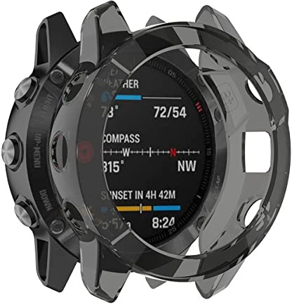 HOMTERN TPU-Hüllen kompatibel mit GARMIN Fenix 6X und Fenix 6X Pro | Flexible TPU Heavy Protective Cover Shell Shockproof Scratch-Proof Protector Case