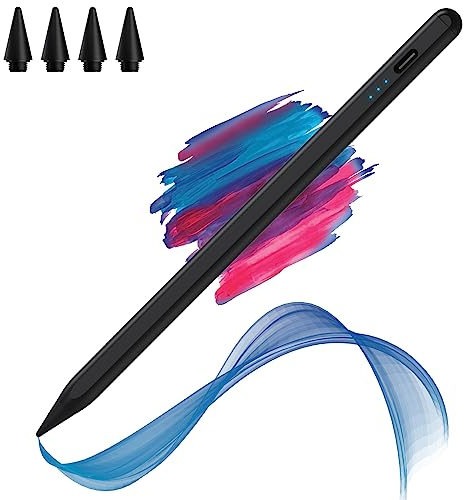 Stylus Stift Kompatibel mit Apple Pencil, Stift für iPad(2018-2023) Eingabestifte Stylus Pencil für iPad 6/7/8/9/10,Mini 5/6,Air/Pro 11/12.9 Palm Rejection, Magnetisch,Sensibel