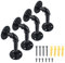 4 STÜCKE Eisenrohrregalhalterung, Hyacinthy Industrielle Rohrregale Schwarze Rohrregalhalterungen Retro-Rohrregale DIY Wandhalterung für schwimmende Regale, Weinregal, Warenhalter