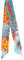 JERLA Unisex-Erwachsene Glas Haarband Seidenschal, Blaue und orangefarbene Giraffe, 33.5×1.97