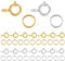 40 Stück Sterling Silber 925 Kettenverschluss Federverschlüsse, 20 Stück Federschnalle mit 20 Stück Offenen Biegeringe für Armbänder Halskette Verlängerungskette Schmuckherstellung (Silber, Gold)