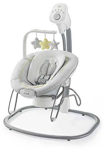 Graco Sway2Me Portable Baby Swing and Bouncer Seat with Music, Sounds, and Adjustable Settings, Watson Collection
