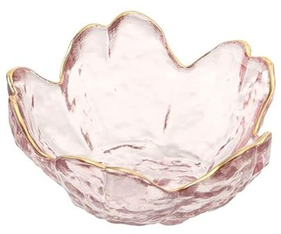 DAVALO 1 PZ Ciotola di Piattino Olio di Fiori di Ciliegio Piatto di Vetro Piatto di Condimento Forniture da Cucina Contenitore di Stoviglie