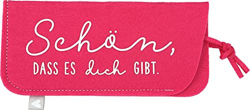 Depesche 11838-039 - Brillenetui aus Filz, in Pink und mit der Aufschrift ,,Schön, dass es dich gibt.´´