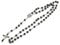 Kette Halskette Perlen Kette Kreuz 6mm Hämatit Länge ca. 70cm Perlen Perlenhalskette Rosenkranz Damen Herren