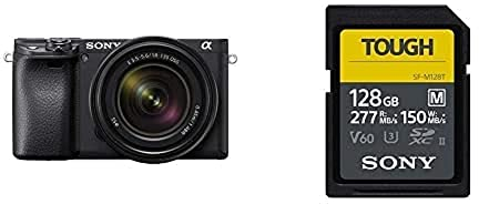 Sony Alpha 6400 | APS-C Spiegellose Kamera mit 18-135mm f/3.5-5.6 Zoom-Objektiv (Schneller 0,02s Autofokus, neigbares Display für Vlogging) + Speicherkarte