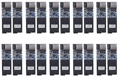 10Pairs Mini Fiber Optical Media Converter 10/100Mbps Single Mode Single 20Km Fiber SC Port Fiber Switch