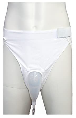 Urin Sammlung Tasche Kondom Katheter für Männer Wiederverwendbare tragbare Silikon Urinal mit 2 Urin Katheter Taschen (Männer Weiß)