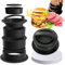 Canzoon Burgerpresse Set 3 in 1, Burgerpresse mit 100 Blatt Burger Papier, Hamburgerpresse 3 in 1, Burgerpresse mit Griff aus ABS, 4 Patty Größen für leckere Hamburger Gemüseburger, Beef Burger, BBQ