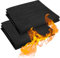 Wonninek Feuerfeste Unterlage 2 Stück 69x31 cm Hitzebeständig Brandschutzmatte, Hitzeschutzmatte Fireproof Mat Non-flammable, BBQ Grillmatte für Fireplace, Floor, Lawn and Camping Bodenschutz(Schwarz)