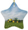Weihnachtsschmuck Traktor Bauernhof Gedruckt Keramik Hängende Ornament mit Goldschnur Porzellan Weihnachtsbaum Ornament Dekorationen