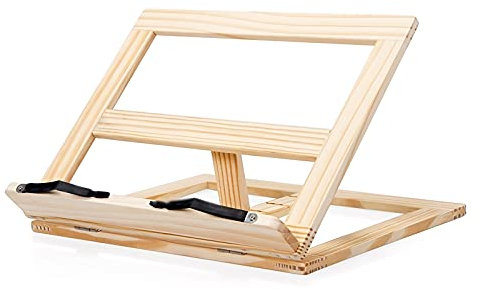 GRFIT Portalibri Stand del Computer Portatile Pieghevole Desktop Book Stands Cookbook Regolabile Stand for Scrivania Lettura Tables Multifunction Bookstand Supporti per Libri