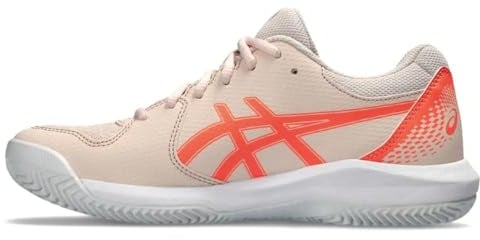 ASICS Damen Gel-Dedicate 8 Clay Sneaker, Pearl PINK/Sun Coral, 39 EU