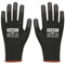 Pack of 12 or 24 Black Safety Work Gloves, Outdoors PU and Nylon Non-Slip Work Handling Gloves, Good Dexterity Protective Gloves (12, Large (9))