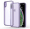 Honeyview Colored Clear Case for iPhone X/XS with Matte Border, Non-Yellowing, Shockproof, Armour Phone Cover for Apple iPhone X/XS - Purple